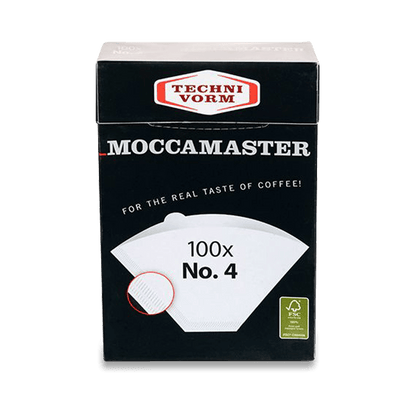 Moccamaster No.4 white paper filters, 100 pack